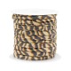 Stitched elastic Ibiza cord 4mm tiger Beige-brown